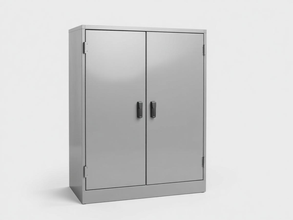 Stahlschrank mit zwei Flügeltüren für Werkstatt und Lager