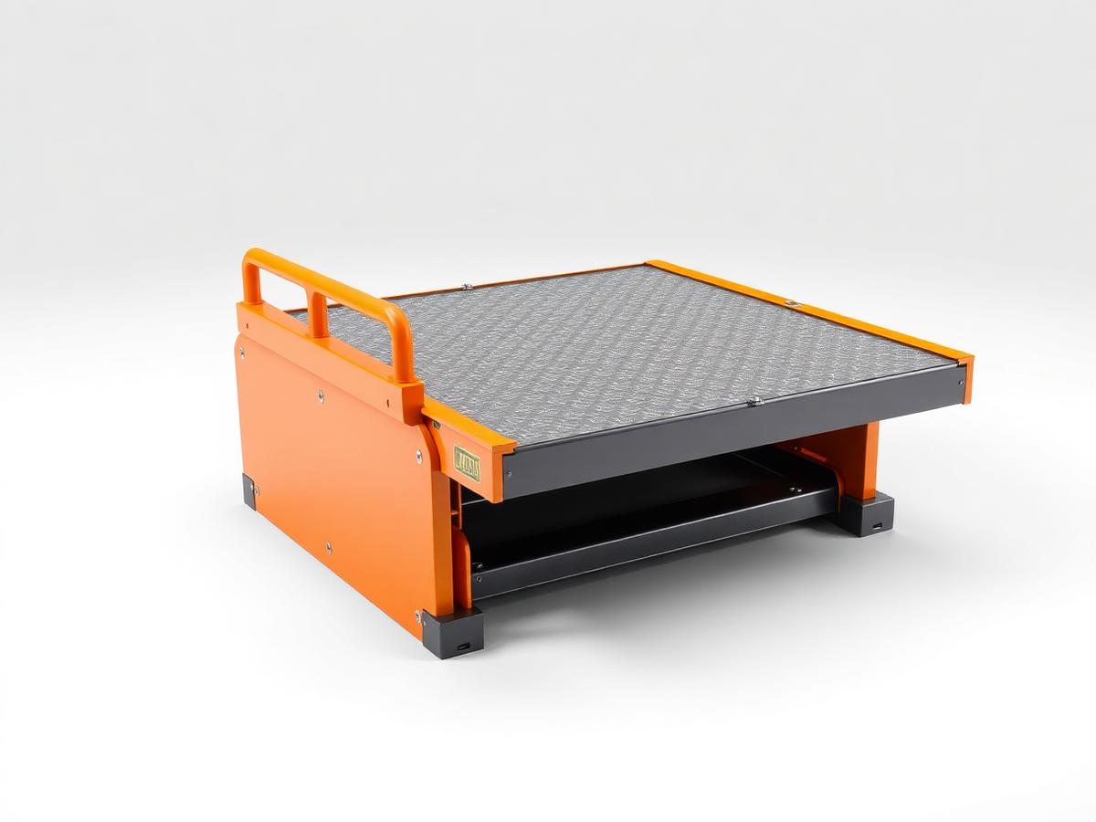 Elektrohydraulische Überladebrücke aus Stahl mit Riffelblech